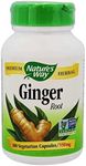 Nature's Way Premium Herbal Ginger Root, Digestive Support, 550 mg, 100 Vegetarian Capsules, Pack of 2