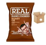 Real Crisps Hand Cooked Potato Chips 24 X 35G Full | KV&C BRANDED BOX | (Roast OX)