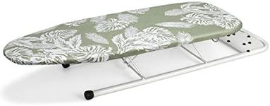 Duwee 12×32in Table Top Ironing Board with Unique Iron Rest, Thicken Felt Padding, Heat Resistant Cover