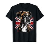 British UK Boxer Dog on Great Britain Boxer Dog T-Shirt
