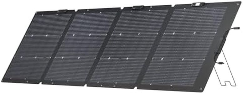 EF ECOFLOW 220W Portable Solar Panel, Bifacial Design Up to 25% Conversion Efficiency N-Type Solar Cell, with Adjustable Kickstand, IP68 Waterproof, Foldable Solar Panel for Camping RVing Home Backup