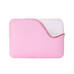 RAINYEAR 15.6 Inch Laptop Sleeve Case Soft Fluffy Lining Cover Bag Compatible with 15.6" Notebook Computer Chromebook Dell HP ThinkPad Lenovo Asus Acer Toshiba Samsung (Pink, Upgraded Version)