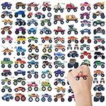 12PCS Tattoos for Monster Truck, Disposable Kids Temporary Tattoos Truck Car Tattoos for Kids Fake Tattoos Cartoon Tattoos Temporary Tattoo Stickers for Boys, Girls Party Supplies