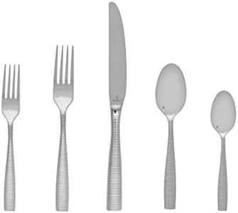 Fortessa Ringo Flatware 20 Piece Place Setting, Polished Stainless