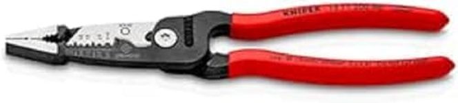 KNIPEX 13 71 200 ME Multifunction Electrician's Pliers Metric Model with Plastic Coated Black Atramentized 200 mm