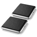 Cigarette Case, 2 Pcs Leather Cigarette Box, Cigarette Box Holder for Men, Women (Hold 20 Cigarette)