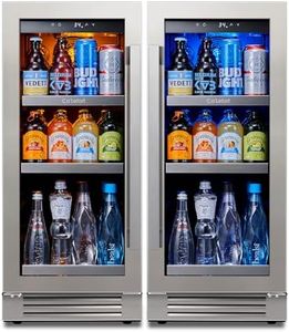 Ca'Lefort Beverage Refrigerator Cooler - 30 Inch 34-54°F Beverage Fridge Glass Door, Drink Fridge Glass Door 3 LED Beverage Cooler Built-in or Freestanding, Perfect for Home/Kitchen(6.0 Cu.ft)