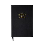 The Head Plan Journal | Wellness Journal | Undated Weekly and Daily Goal Setting Planner to Get Organised, Increase Productivity, Achieve Goals | Hardcover Self Care Journal | Black