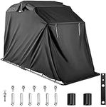 VEVOR Black Motorcycle Cover 600D Motorcycle Tent Oxford Material Motorcycle Shed Anti-UV,132"(L) x 54"(W) x 78"(H) Motorcycle Shelter Mobility Scooter Cover