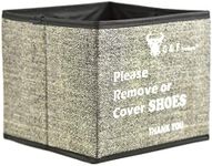 G & F Products Shoe Covers Box, Foldable Collapsible Shoe Covers Holder Bootie Box holds up to 100 Disposable Shoe for Realtors and Open House also works as Foldable Collapsible storage bin 9"x9"x9"