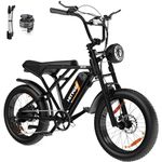 HITWAY Electric Bicycle, 20 * 4.0 inch Off-Road EBIKE for Adults with 250W Motor and 48V 15Ah Battery, 7 Speed Snow Bike range 45-80 km