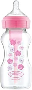 Dr. Brown's Biberón Anticólicos Boca Ancha Options+ 270ml Rosa - Flores Biberon +0 Meses