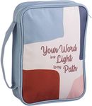 DiverseBee Bible Cover with Handles, Zippered Bible Carrying Case for Women and Girls, Bible Tote Bag for Kids, Book Cover Accessories, Christian Gifts 7.5 x 10 x 2.5in (Verse)