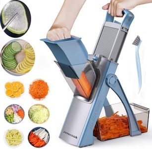 All-in-1 Safe Mandoline Slicer for Kitchen, Food Chopper with Container