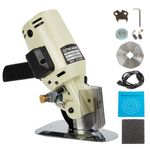 BEAMNOVA Fabric Cutter Electric, Hand Held Cloth Cutting Machine with 4 Inch Rotary Blade, Multi-Layer Fabric Slitting Tool for Clothing, Textiles, Blankets, 250W Motor, Auto Sharpening