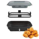 COOK WITH COLOR Collapsible Batter Bowl - Mess Free Breading Shaker Container - Great for Fried Fish, Fried Chicken, Onion Rings, Wings & More