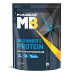 MuscleBlaze Beginner's Whey Protein, No Added Sugar, Faster Muscle Recovery & Improved Strength (Chocolate, 2 kg / 4.4 lb)