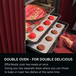 AEG Double Oven, 61L Stainless Steel – 6000 Series