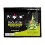 Banjara's Natural Black Henna Herbal Creme Hair Color, 20 g + 20 ml (Pack 10)