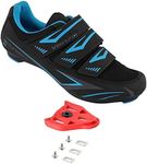 Venzo Bike Bicycle Women's Road Cycling Riding Shoes - Compatible with Peloton Shimano SPD & Look ARC Delta - Perfect for Indoor Road Racing & Indoor Exercise Bikes in Blue 42