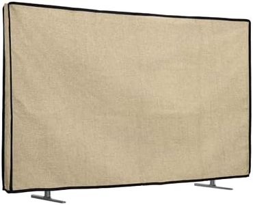 kwmobile Dust Cover for 55" TV - Linen TV Display Protector for TVs - Protect Your TV Screen - Beige