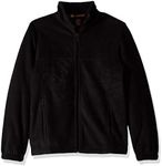 AquaGuard Boys' Big Full-Zip Fleece Jacket, Black, Large