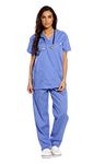 Just Love Women's Ceil Blue Scrub Set - Medium