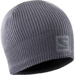 Salomon Logo Unisex Cap, Lightweight, Warmth, Versatility, Periscope, Dark Cloud, One Size