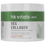 HealthKart hk vitals Veg Collagen Supplement (Orange, 120g) | With Biotin, Vitamin C, E, Sodium Hyaluronate | For Healthy Skin, Hair & Nails