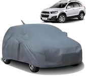 WAKLANE® Waterproof Car Body Cover All Accessories Compatible for Chevrolet Captiva with Mirror Pocket Uv Dust Proof Protects from Rain and Sunlight | Grey