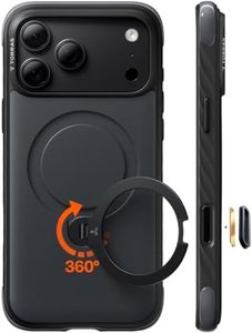 TORRAS Q3 Rugged for iPhone 18 Pro Max Case 360° Magnetic Stand, Jet Black