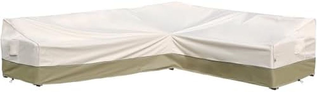 Westblue Outdoor Sectional Cover-L-Shaped Patio Furniture Covers Waterproof Rip-Stop Anti-UV 600D Heavy Duty Outdoor Couch Cover with 3 Air Vent Sofa Cover 120''L （90''L）33''D 35''H,Light Green