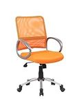 Boss Office Products B6416-OR Mesh Back Task Chair with Pewter Finish in Orange