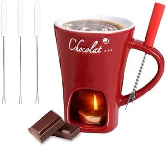 Inalsion Sweet Fondue Cup, Tealight Chocolate Fondue Mug, Chocolate Fondue Cup, Fondue Cups Tealight, Mini Fondue Mug for Chocolate
