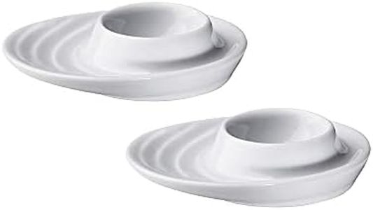 Kuchenprofi Burgund Oval Egg Plate 2 Piece, White