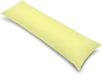 EGYPTO Living Orthopaedic 6ft Bolster Pillow (19”x72”) – Hypoallergenic Long Pillow – Soft & Breathable Full Body pillow with Lemon Pillowcase