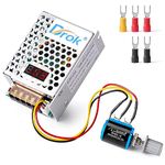 DROK 12V Power Supply, AC 110V/220V to DC 0-12V 2A 24W Buck Converter, Adjustable Variable LED Adapter Regulated 5V 12V Volt Voltage Transformer 2A Amp Charger for Lab CCTV