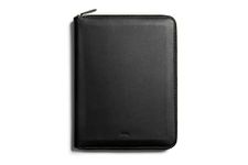 Bellroy Work Folio A4 (Premium Leather Portfolio, Zipper Closure, Organizers A4 Notebooks, Pens, Phone, Cards & More) - Black