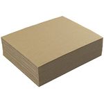 Mat Board Center, 16x20, 25 Pack, Corrugated Cardboard Sheets Shipping Cushioning Pads 1/8" Thick, Great for Packing, Mailing, Inserts or Krafts