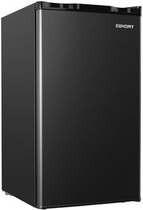 EUHOMY 3.2 Cu.Ft Mini Fridge with Freezer, Single Door Compact Refrigerator, Adjustable Thermostat, Mini Refrigerator Energy Saving, Mini fridge for Bedroom, Dorm, Office, Black