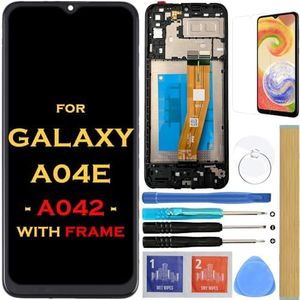 Screen Replacement LCD Display Touch Digitizer Assembly for Samsung Galaxy A04E A042 SM-A042F SM-A042M (with Frame)
