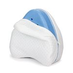 JML Contour Legacy Leg Pillow - Knee Pillow for Sleeping on Side, Ergonomic Tapered Design Supports Hips, Legs and Spine to Help Back Ache, Sciatica and Restless Legs - Memory Foam and Removable Cover