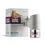 Comfort Zone Calming Pheromone Diffuser Starter Kit, for a Calm Single or Multi-Cat Home, Reduces Stress, Spraying, Scratching & Other Problematic Behaviours, 1 Diffuser & 1 Refill