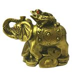 GJ Feng Shui Money Frog On Elephant for Strength and Money