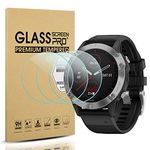 Suoman 3-Pack for Garmin Fenix 6 Screen Protector Tempered Glass for Garmin Fenix 6/6 Pro/ 6 Sapphire [2.5D 9H Hardness][Anti-Scratch] (Not Fit for Fenix 6S/6X)