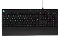 Logitech G G213 Prodigy Gaming Keyboard, LIGHTSYNC RGB Backlit Keys, Spill-Resistant, Customizable Keys, Dedicated Multi-Media Keys, QWERTY UK Layout - Black