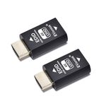 EVanlak 3rd Generrtion Hdmi Edid Emulator Passthrough Eliminated Emulator Adapter Work with Mac Thunderbolt to HDMI Switches/Extender/AV Receiver/Video Splitters 4k- 3840x2160@60Hz-2pack