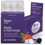 Neuro Melatonin 5mg Sleep & Recharge Mints (144 Pieces) - Fast Dissolve Melatonin Sugar Free Mints with Lemon Balm & Chamomile for Better Sleep - Calm Sleep Supplement for Adults - Night Berry Flavor