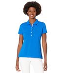 Tommy Hilfiger Women's Classic Short Sleeve Polo, Cerulean, Small