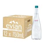 Evian Natural Mineral Sparkling Water 750 ml X 12